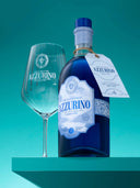 The Illusionist Azzurino Glass Next to The Illusionist Azzurino Aperitivo Bottle